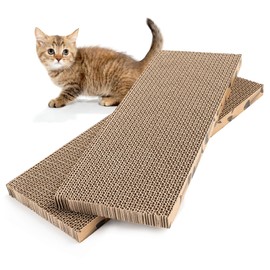 Roadtofree Mini Cat Scratching Board Small Cat Scratcher Cardboard Cat Scratchers for Indoor Cat Cardboard Scratcher(2pcs)