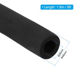 PATIKIL 1-1/8"(28mm) ID x 6Ft Pipe Insulation Foam Tube Pipe Cover Wrap Roll Bar Padding Handle Grip for HVAC Outdoor Air Conditioning Unit