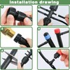 200FT+40FT Drip Irrigation System, Garden Watering System with 8/11mm Main