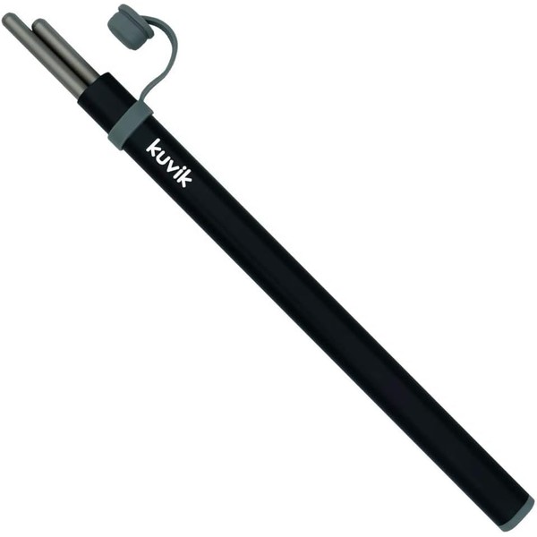 Kuvik Titanium Chopsticks with Black Carrying Case - Ultralight and