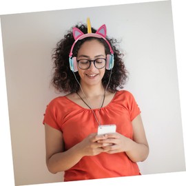 IWOWHERO 1Pc Unicorn Headset for Creative Glowing Headphones Lightweight Material Eye Catching Unicorn Design for Fun and Stylish Audio