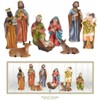 Carousel Home and Gifts Traditional Nativity Set With 9 Detailed
