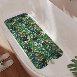 Non Slip Bathtub Mat,Cat Bath Mat for Tub, Extra Long Bathtub Mat Shower Mat with Suction Cups and Drain Holes for Elderly Kids Toddler Baby 40 X 16 Inch