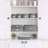 Sorbus Flatware & Utensil Storage - Gray Fabric Chest Box