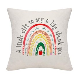 Teachers Appreciation Gift Thank You Gift A Little Gift to Say A Big Thank You Throw Pillow Covers for Teachers Graduation End of This Year Gift Birthday (Little Gift-Big Thank You)