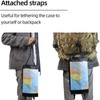 Transparent Hiking Map Pouch with 2 Additional Straps Waterproof TPU