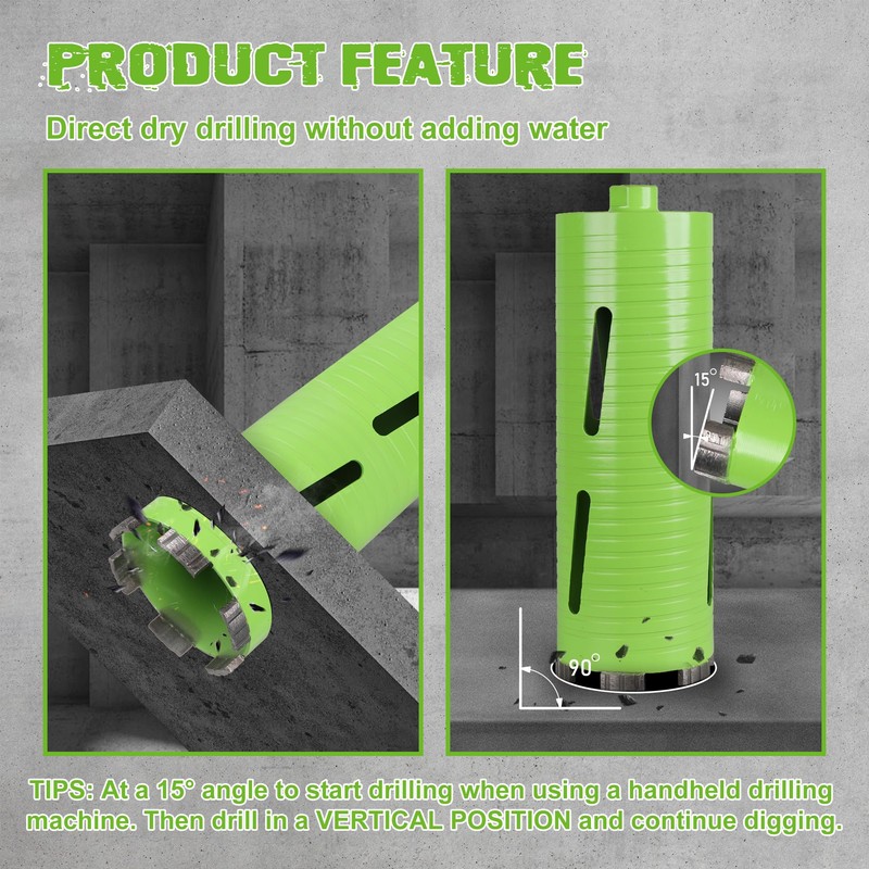 BETTERI 4 Inch Dry Core Drill Bit with Adapters (SDS