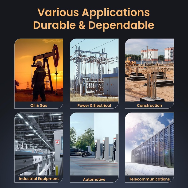 QILIPSU 50pcs M16L Long Thread Cable Gland Waterproof IP68 Nylon