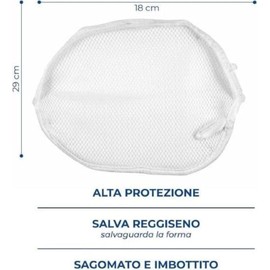 Parodi&Parodi Save Padded Bag Washing Machine Bra, Polyester, white, 16 x 21 x 1 cm