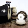 5 Piece Shaving Set - With Silver Tip Badger Brush