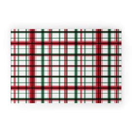 Society6 Gabriela Fuente Modern Tradition Welcome Mat, 36" x 24", Red