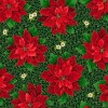 Quilting Treasures Poinsettia Roundabout - 64" X 76" Poinsettia Symphony