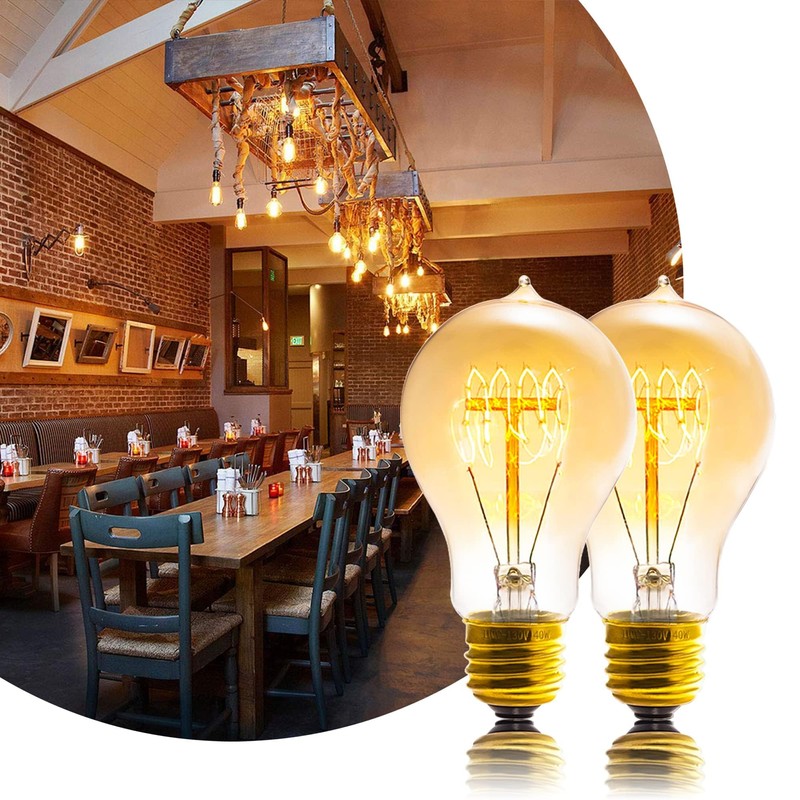 Sevici Edison Bulb, A19 Bulbs 6 Pack, Retro Style Incandescent