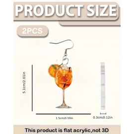 TPZORJX 1 Pair Orange Earrings, Orange Earrings Aperol, Earrings Orange Discs, Fruit Earrings, Funny Cute Earrings, Orange Drops, Dangle Women, Aperol Costume