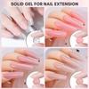 Makartt Solid Gel Builder for Nails Starter Kit Clear Nude