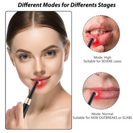 Cold Sore Red Light Device, Reusable Canker Sore Treatment Device for Pain Relie and Oral Sore Lip Sore Management, Reduce Pain and Rejuvenate Skin