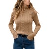 GeGekoko Womens Turtleneck Sweaters Cable Knit Long Sleeve Tops Pullover
