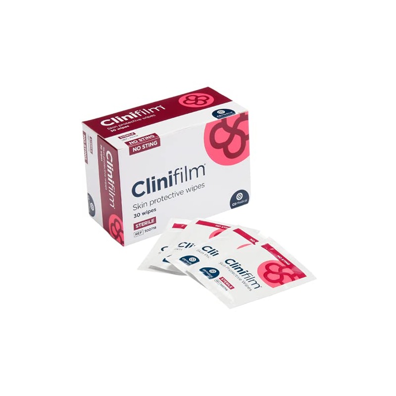 Clinifilm Skin Protective Barrier Wipes, 30 piece.
