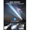 Smiling Shark Torches Recargeable,2 Pack Flashlight LED with 3 Modes