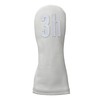 Leather Headcover Number HC1122 UT#3 White, white