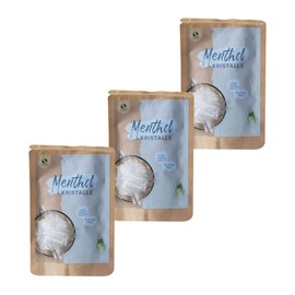 SudoreWell® Menthol Crystals in Food Grade Quality Made from 100% Pure Mint Oil in Kraft Paper Stand Bag (Plastic Free) 3 x 10 g