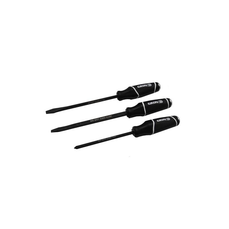 GRIP 3 pc Professional Striking Screwdriver Set - Solid Steel