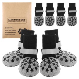 Dog Socks to Prevent Licking Paws, Dog Socks for Hardwood Floors Anti Slip, Grip Socks for Dogs, Non Slip Socks for Dogs,Dog Grippy Socks for Senior Dog Paw Protector,Dog Paw Covers for Large Dogs (L)