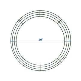 16 Inch Christmas Wire Wreath Frame Metal Wreath Form Front Door Wreath Ring for New Year Decors Crafts DIY，5 Pack