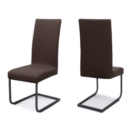 BEAUTEX Chair Covers Sets Elastic Stretch Cover Jersey Cotton Seat Cover for Chair – Set of 4, Colour: Dark Brown