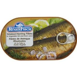 Smoked Herring Fillets Rugenfisch Filets de Hareng Fumes 6.7 oz (10 PACK)