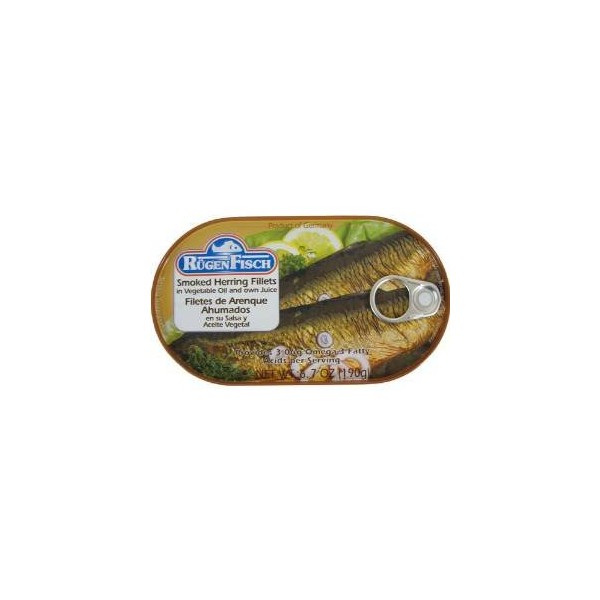 Smoked Herring Fillets Rugenfisch Filets de Hareng Fumes 6.7 oz (10 PACK)