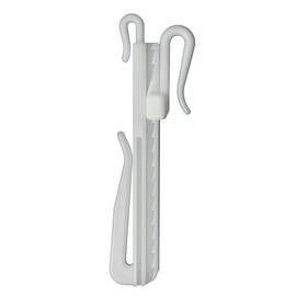 Window Beauty Horizontal Shaking Prevention Curtain Hooks, Lock Up Hooks, Adjuster Hooks, Prevents Curtain Fall Down, 3.5 inches (90 mm) Interlining for AB Use, Pack of 8