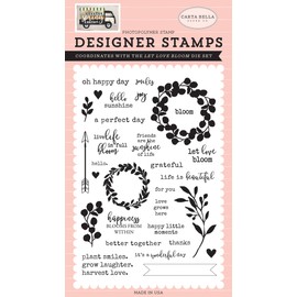 Carta Bella Paper CBSM80043 Company Let Love Bloom Stamp,4-x-6-Inch