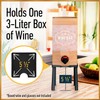 Wine Box Stand Drink Dispenser for One-Hand Pouring and Stemless