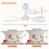 VOLISUN Ceiling Fan with Light, 42 inch Ceiling Fan with