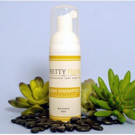 PRETTY FLEEK | Eyelash Extension Shampoo | Eyelash Shampoo Foaming Cleanser for Professional Salon and Home Care | Nourishing Formula（60ml/2fl.oz）