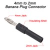 4 Pieces Banana Plug Connectors Banana Plugs with Open Screw