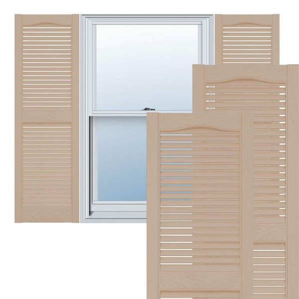 Ekena Millwork LL1S14X04300WI Lifetime Vinyl, Standard Cathedral Top Center Mullion,