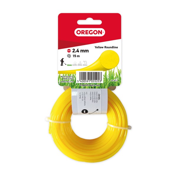Oregon 69-362-Y Yellow Round Strimmer Line/Wire for Grass Trimmers and