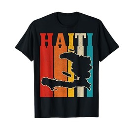 Haiti Vintage Haitian Pride Island Map Vintage Haiti T-Shirt