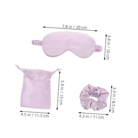 BIUDECO Eye Mask Set Portable Blackout Sleep Eye Cover with Adjustable Elastic Strap for Travel Includes Travel Bag and Hair Tie for Deep Sleep and Comfort