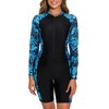 Halcurt Women's Boyleg One Piece Rash Guard with Built in