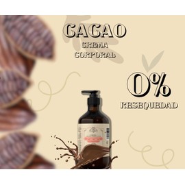 Crema Corporal Humectante 240ml, 24 horas Humectación Profunda, rápida absorción, vitamina e, reparador de celulas. Botica de la trinidad (Cacao)