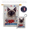 Breeze Decor Patriotic Siamese Garden Flag Set Mailbox Hanger Cat
