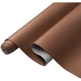 Picheng Lychee Texture Pearlescent Faux Leather 13.8"X53"(35cmX135cm),Soft Faux Leather Sheets Roll Very Suitable for Making Crafts,Leather Earrings, Bows,Sewing DIY Projects (Bronze)