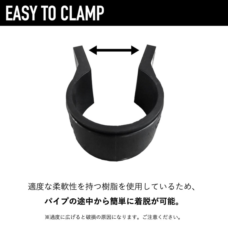 Kouei Kasei KFBS24-2100 Resin Pipe Clamp with T-shaped Bracket, 0.6