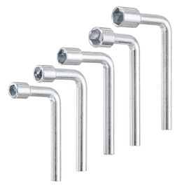 HARFINGTON l Shaped Angled Open Hex Socket Wrench Set 6/7/8/10/11mm Metric Carbon Steel Single Ended 6 Point Socket Spanner for General Repairing Pipeline Bicycle Car Repair