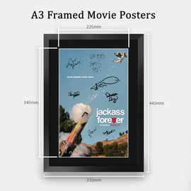 HWC Trading Jackass Forever 16 x 12 inch Framed Gifts Printed Poster Signed Autograph Picture for Movie Memorabilia Fans - 16" x 12" Framed