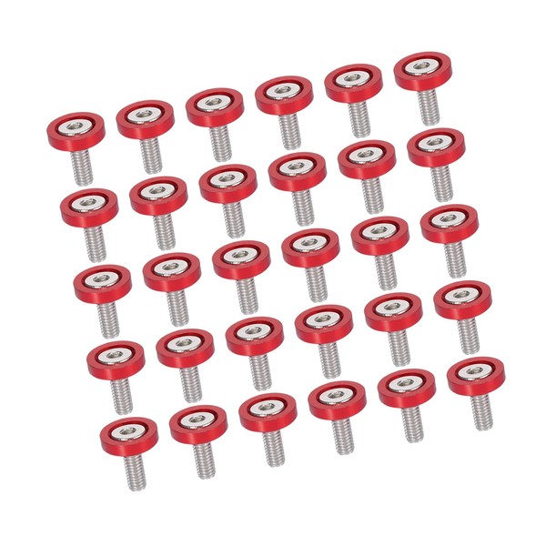 A ABSOPRO 30pcs Car Bumper Mudguard Washer Bolts M6x1.0 Aluminum
