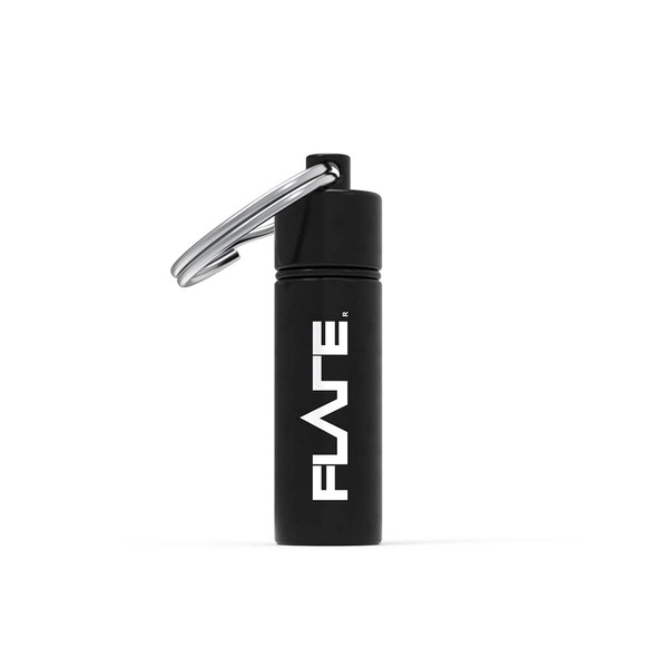 Flare Audio Capsule Black - Tough Lightweight Aluminium, Water-Proof, Keychain